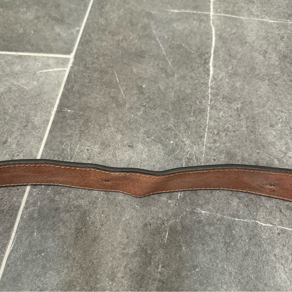 Nocona western belt cowboy cowgirl floral rhinestone embroidered black distress - Picture 10 of 14